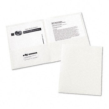 Avery® Two Pocket Folders, Holds up to 40 Sheets, Business Card Slot, 25 White Folders (47991)