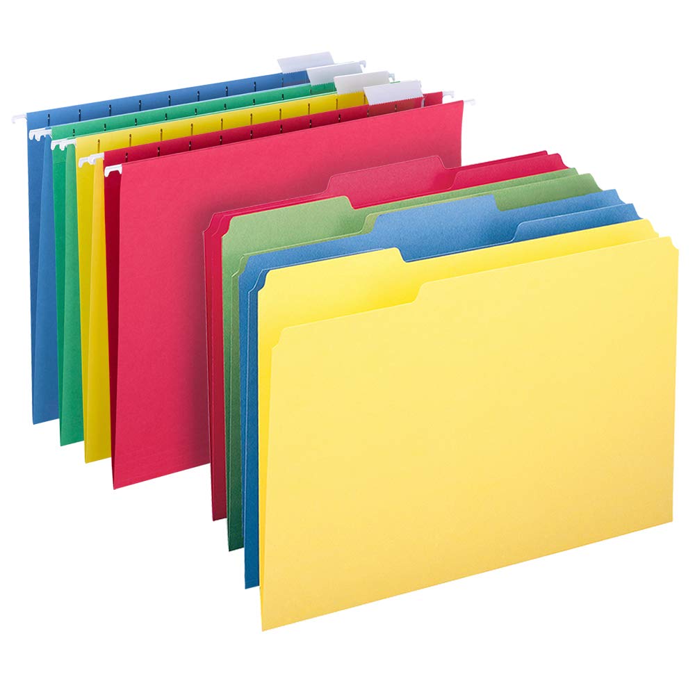 Smead Hanging File Folders with Tabs, Letter Size, Pink, 25 Count