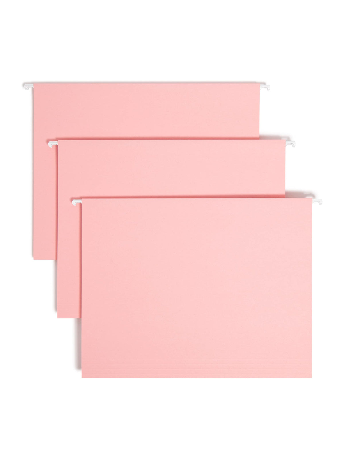 Smead Hanging File Folders with Tabs, Letter Size, Pink, 25 Count