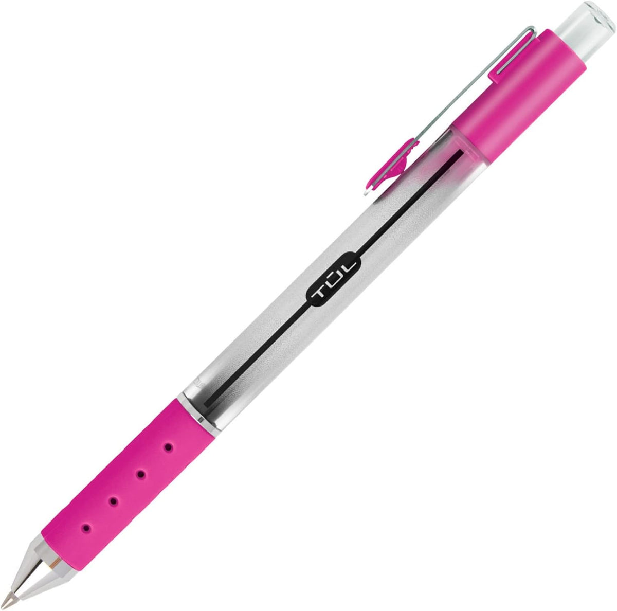 TUL® GL Series Retractable Gel Pens, Medium Point, 0.7 mm, Silver Barrel, Assorted Standard & Bright Ink Colors, Pack Of 14 Pen