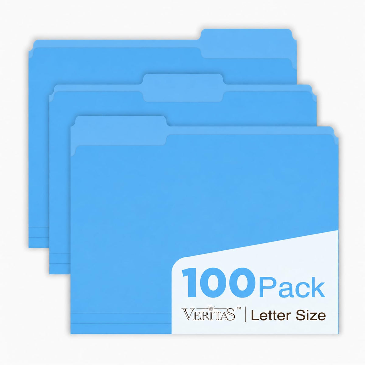 Manilla Folders 8.5 x 11 File Folders Letter Size Manila Folder with 1/3 Cut Tab 100 Pack Paper Folders for Office, School, Home, Business Filing Supplies Made in USA