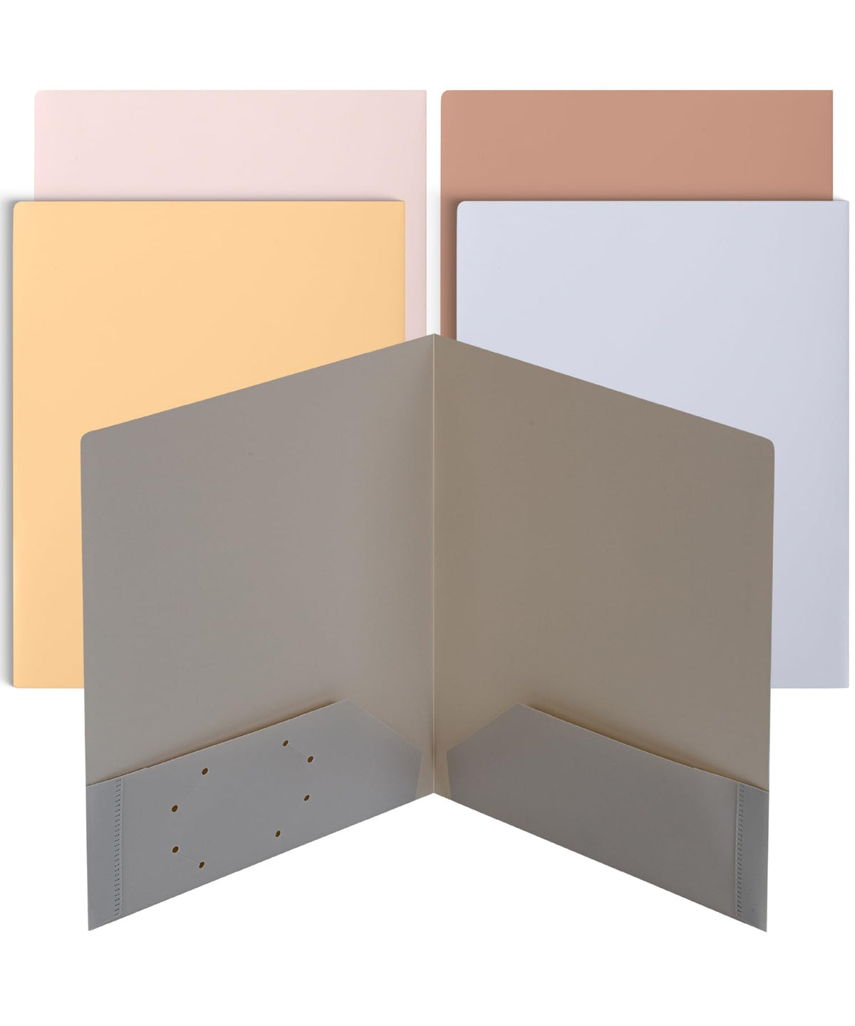 Mr. Pen- Plastic Folders with Pockets, 5 pcs | Aesthetic File Folder with Business Card Slot, 2-Pocket Folder, Back to School, Office, Filing Supplies