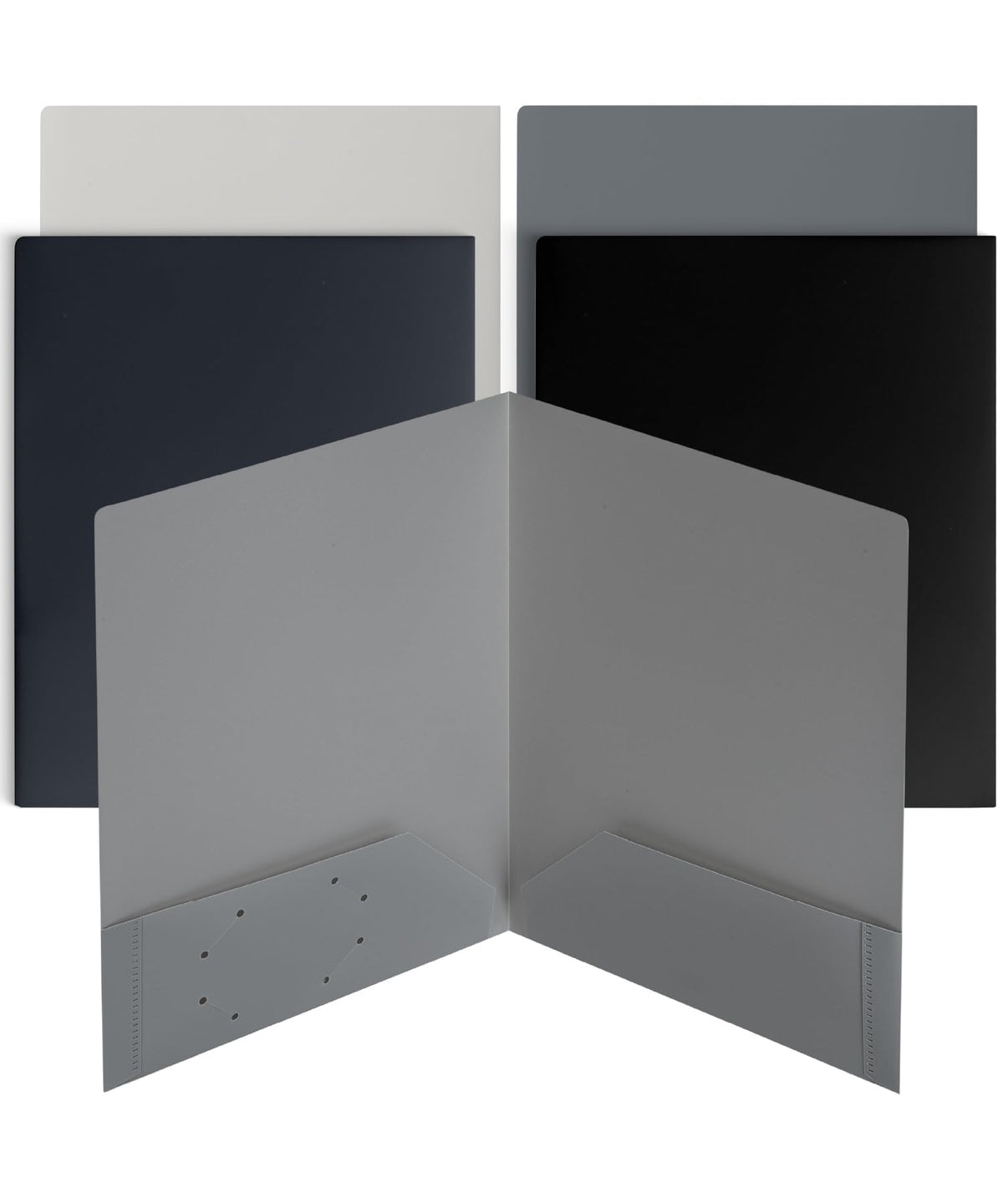 Mr. Pen- Plastic Folders with Pockets, 5 pcs | Aesthetic File Folder with Business Card Slot, 2-Pocket Folder, Back to School, Office, Filing Supplies