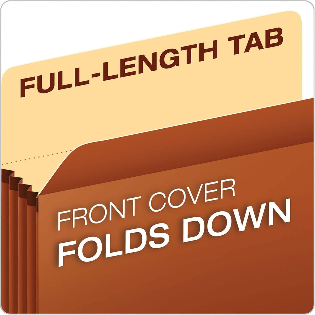 Pendaflex Expanding File Pockets, Letter Size, 5.25" Expansion, Reinforced with DuPont™ Tyvek® Material, Redrope, 10 per Box (1534G-OX)