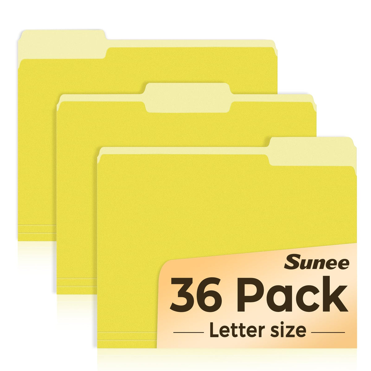 SUNEE File Folders, 30 Pack Manilla Folders 8.5 x 11, 1/3 Cut Tab for Easy Labeling and Organization, Durable Standard Paper for Home, Office, School Filing