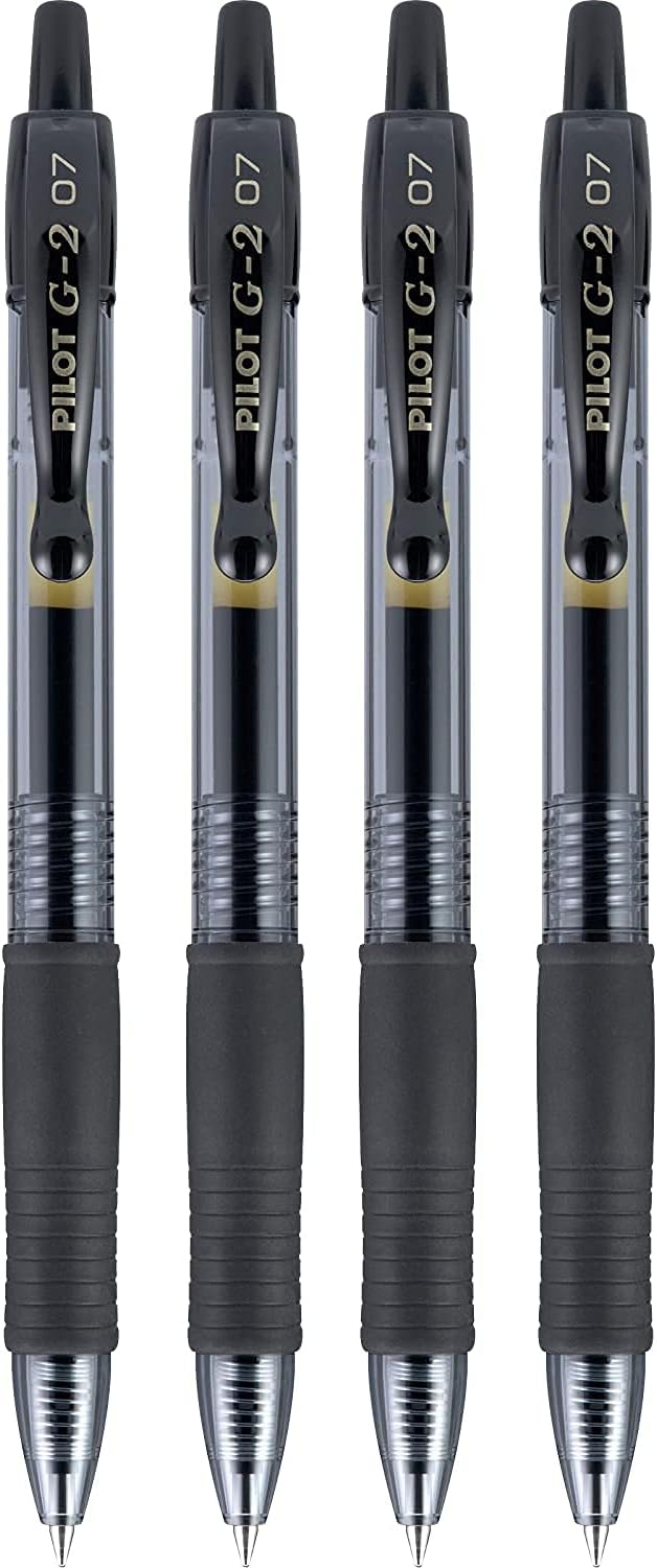 PILOT, G2 Premium Gel Roller Pens, Fine Point 0.7 mm, Blue, Pack of 4