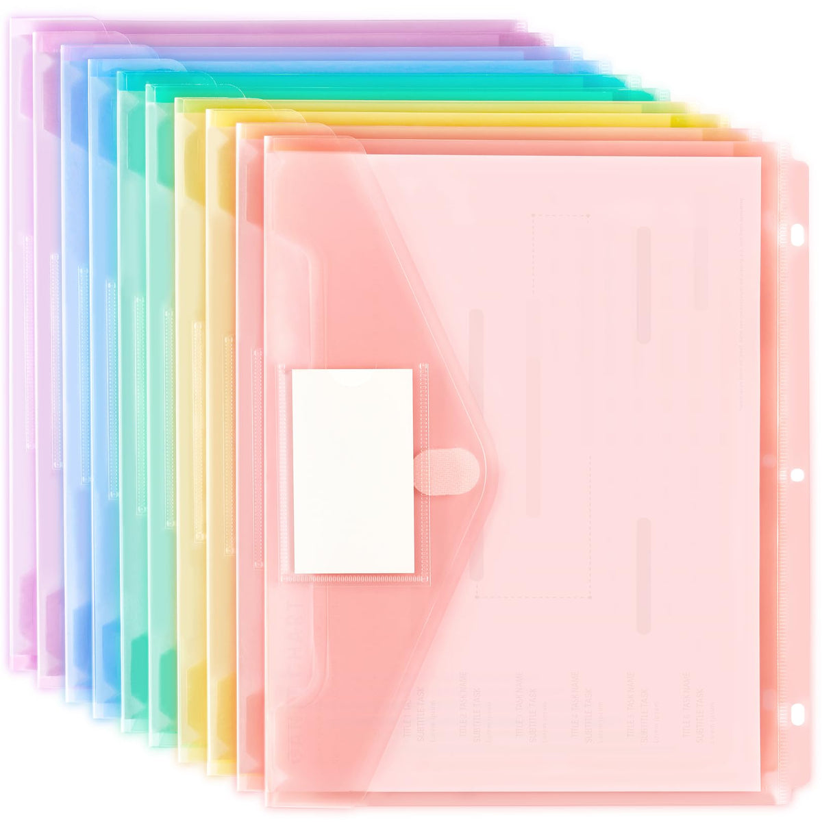 Forvencer Binder Pocket, 10 Pack Super Heavyweight Plastic Binder Folders