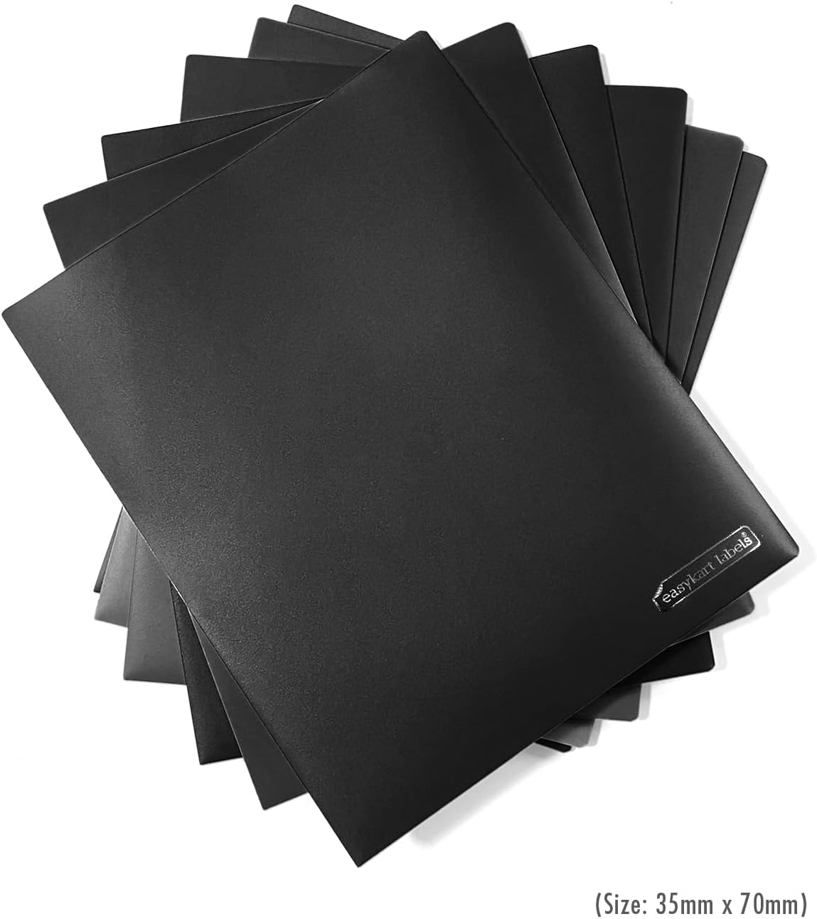 Easykart Plastic Folders with Pockets - (Black, 6 Pack), 2 Pocket Poly Folders for School, Home or Office, Durable Heavy Duty File Folders