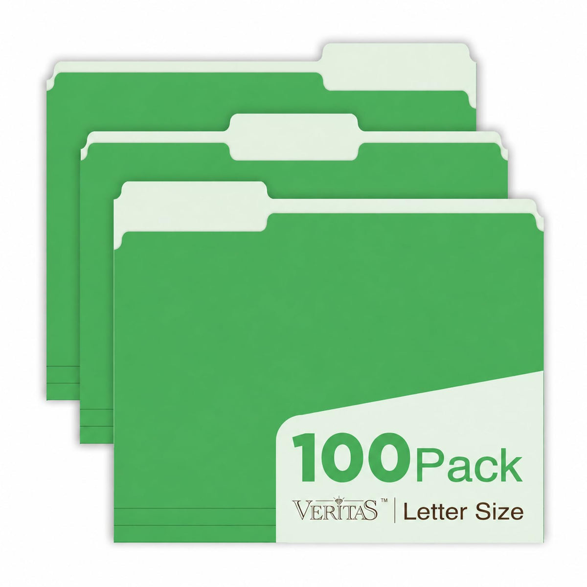 Manilla Folders 8.5 x 11 File Folders Letter Size Manila Folder with 1/3 Cut Tab 100 Pack Paper Folders for Office, School, Home, Business Filing Supplies Made in USA