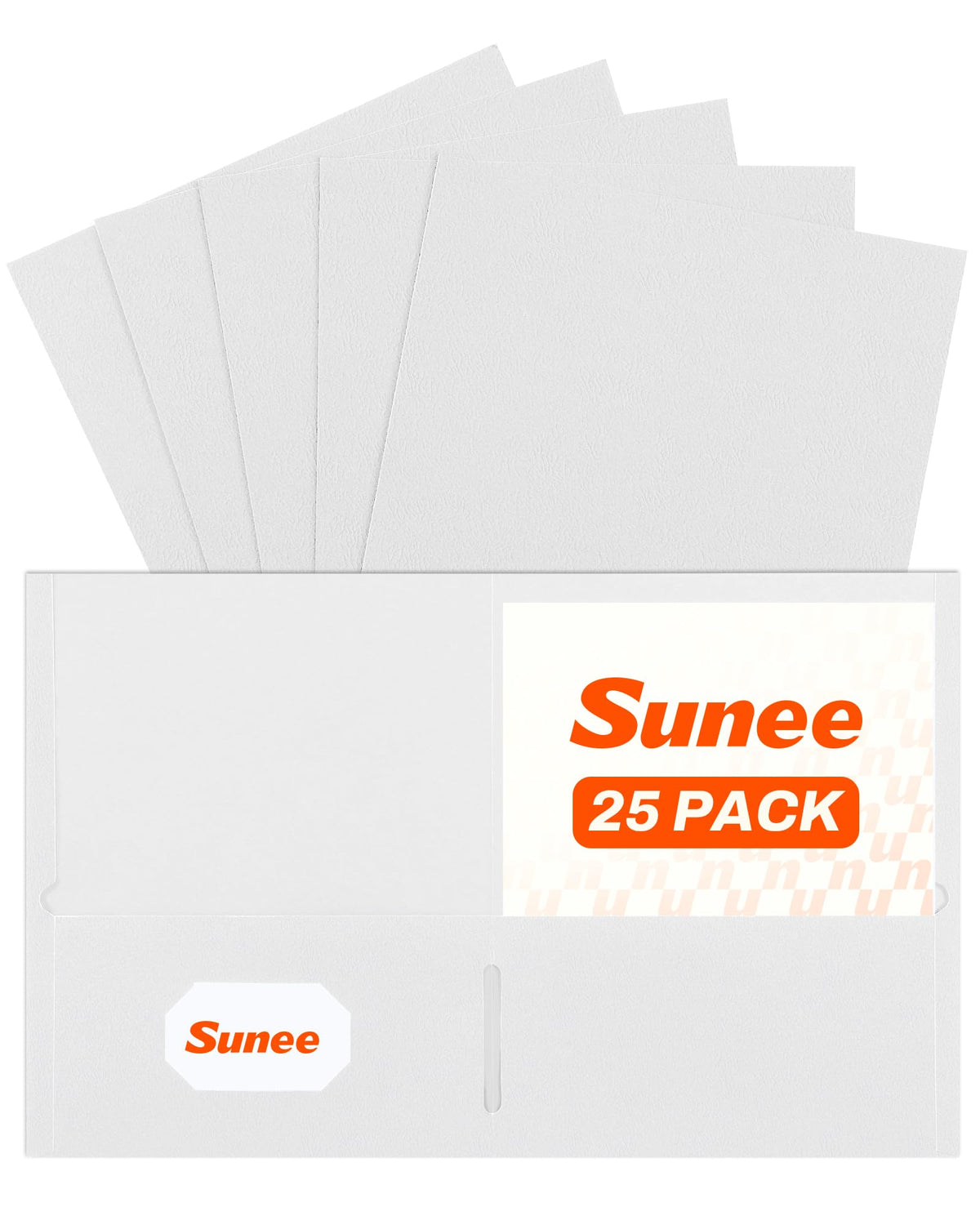 SUNEE Folders with Pockets(25 Pack, Black), 2 Pocket Folders Fit Letter Size Paper, Paper File Folder for School Office Home Bussiness