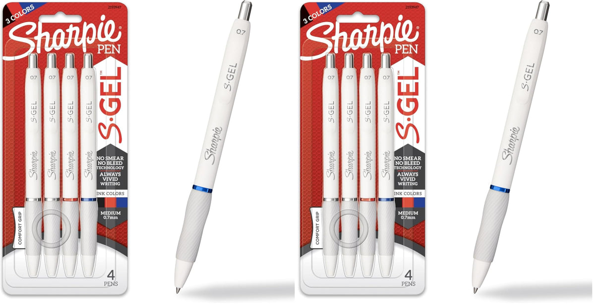 Sharpie S-Gel, Gel Pens, Medium Point (0.7mm), Assorted Colors, 8 Count