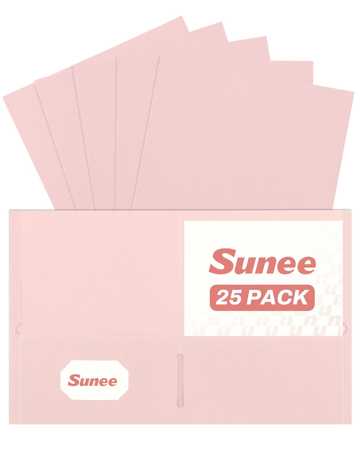 SUNEE Folders with Pockets(25 Pack, Black), 2 Pocket Folders Fit Letter Size Paper, Paper File Folder for School Office Home Bussiness