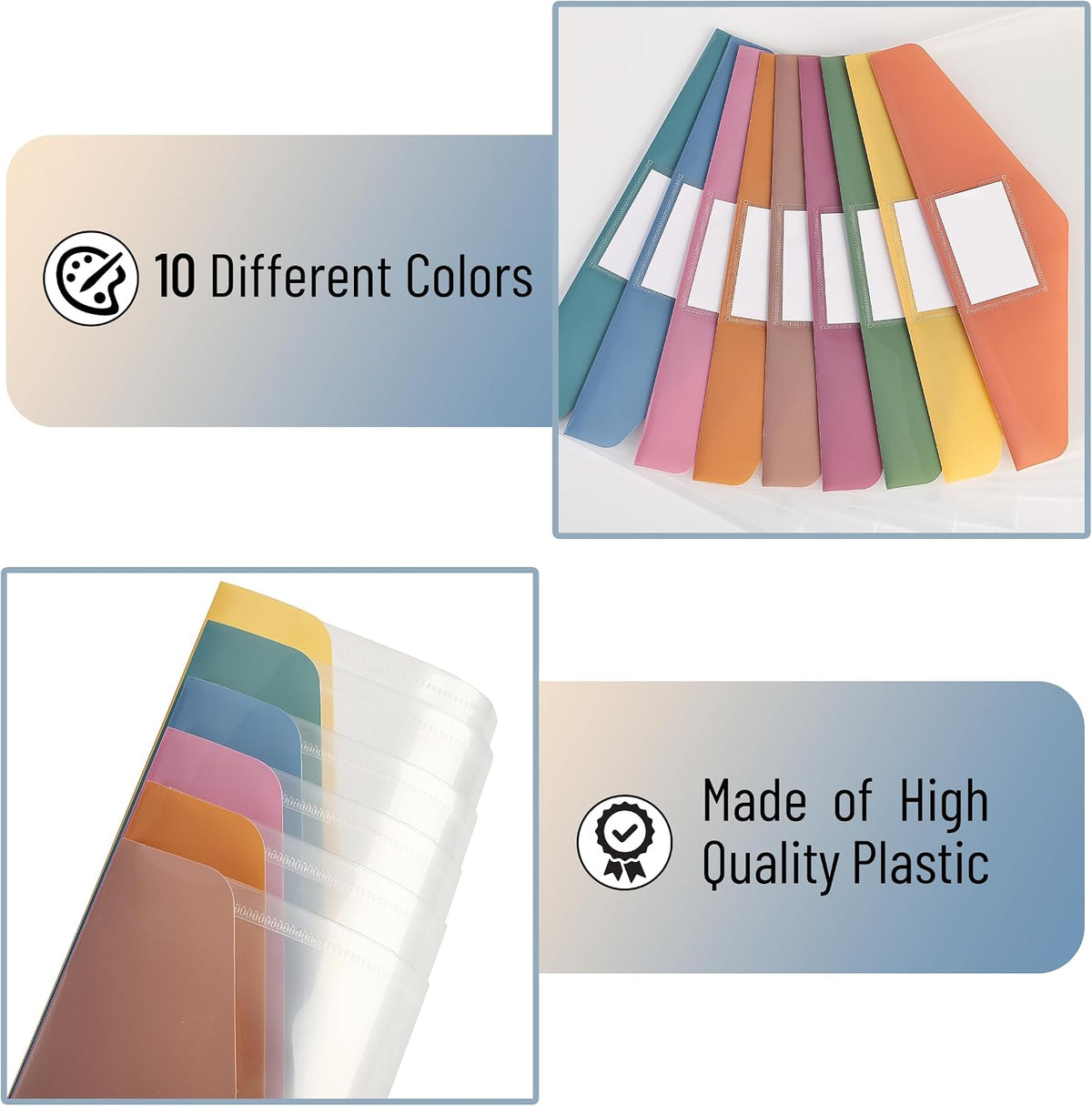 Mr. Pen- Clear Plastic Envelopes File Folders, 10 Pack, A4, Letter Size