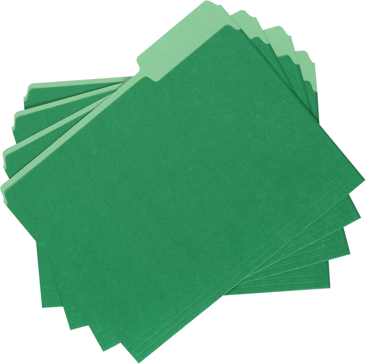 Amazon Basics File Folders for Organization, Letter Size, 1/3 Cut Tab, Bright Green, 36-Pack
