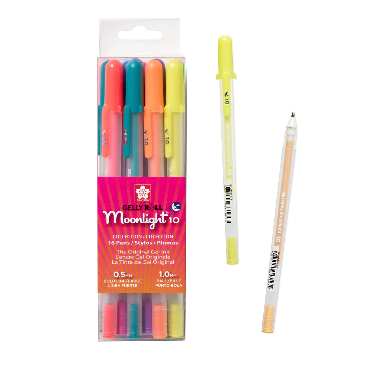 Sakura Gelly Roll Moonlight 10 Gel Pens, Assorted Bright, 10 Pack