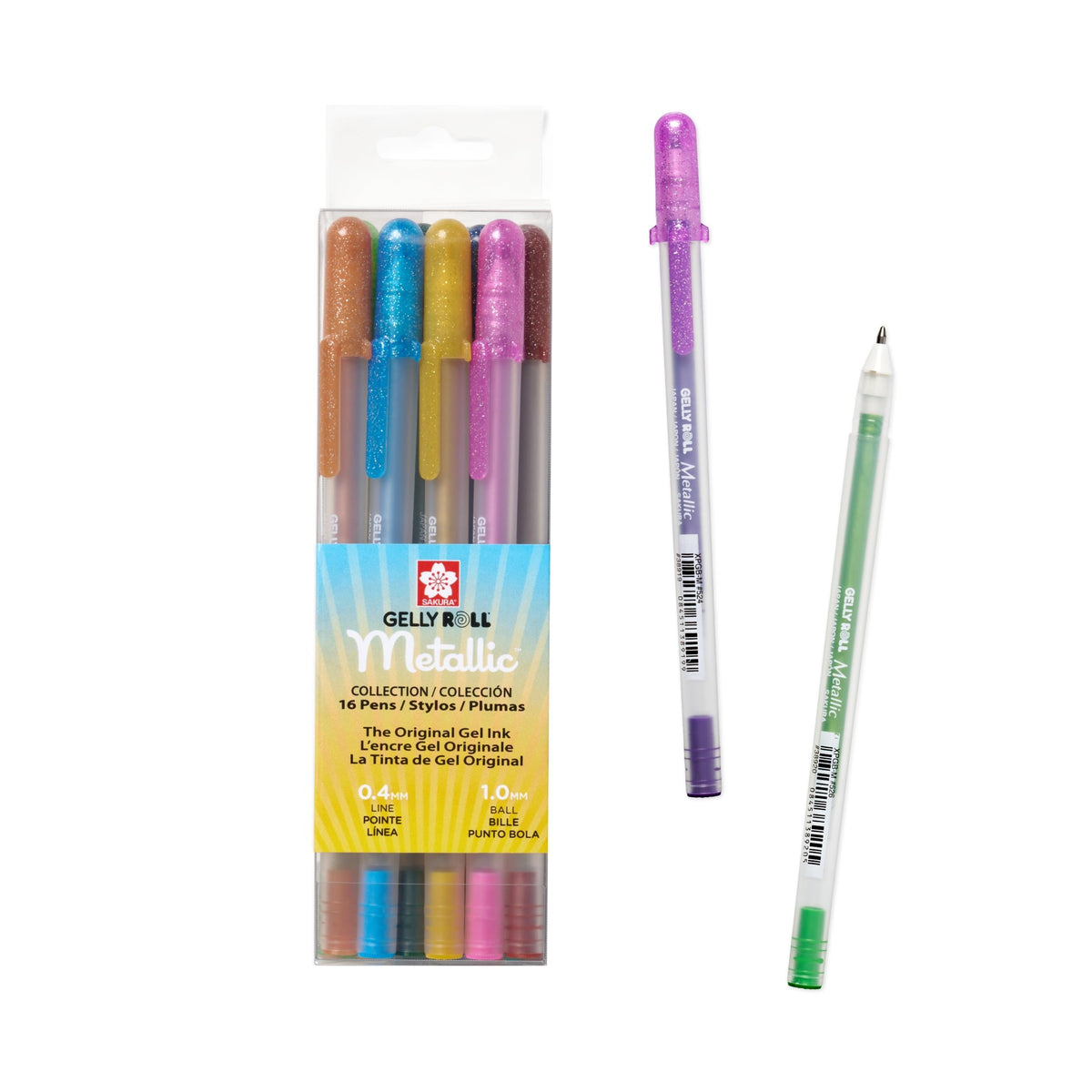 Sakura Gelly Roll Metallic Gel Pens, Colored Metallic, Medium Line, 10 Pack