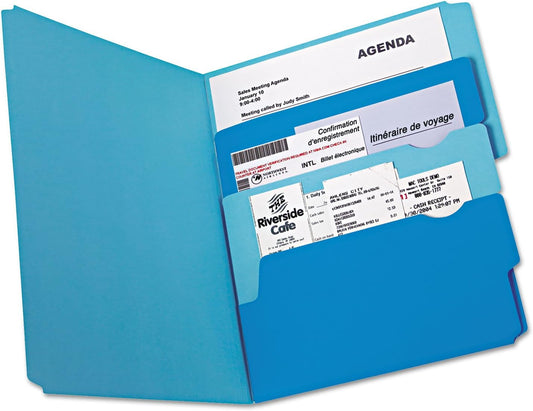 Pendaflex Divide It Up File Folders, Letter Size, Assorted Colors, 12/Pack (10773)