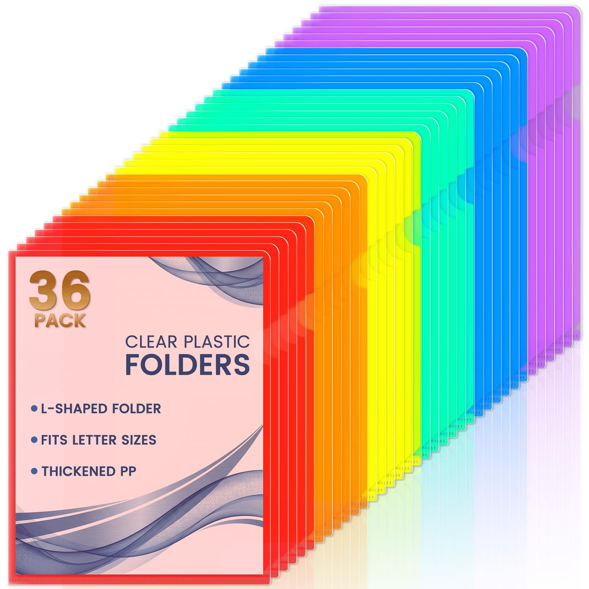 Sooez 25 Pack Clear Document Folder Project Pockets