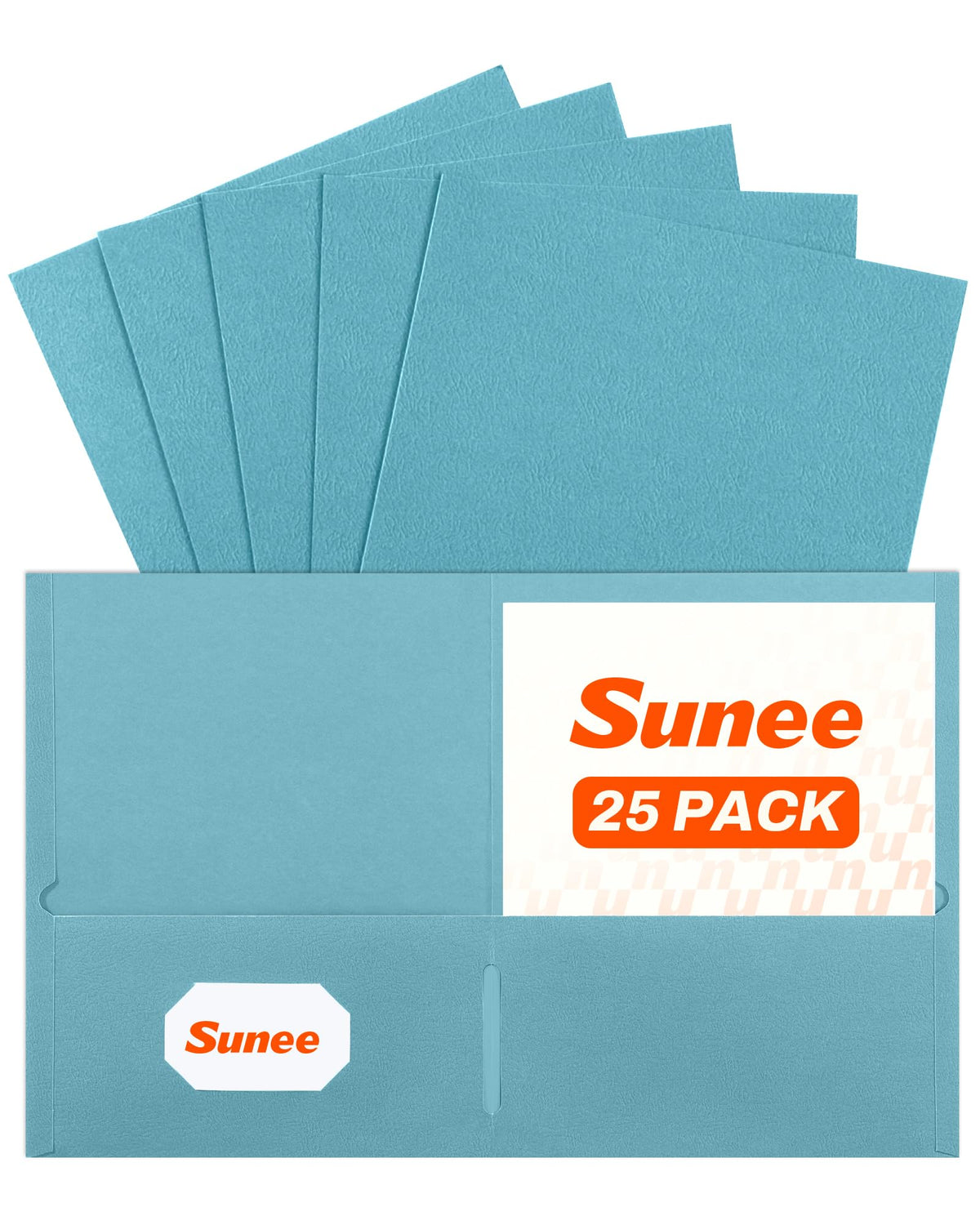 SUNEE Folders with Pockets(25 Pack, Black), 2 Pocket Folders Fit Letter Size Paper, Paper File Folder for School Office Home Bussiness