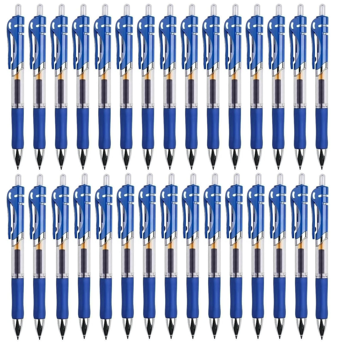 30pcs Black Gel Ink Pens for Writing, 0.5 mm Pens Fine Point Smooth Writing Pens for Journaling, Bulk Retractable Rollerball Pens for School Office.