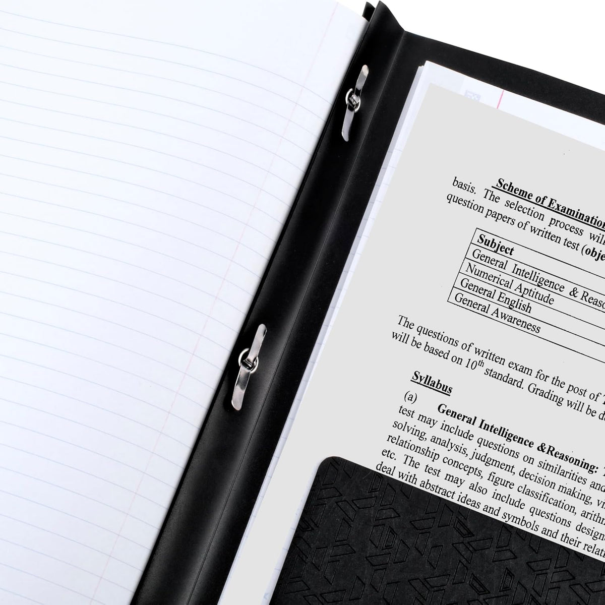 Five Star 2-Pocket Folder, Plastic Folder with Stay-Put Tabs and Prong Fasteners, Holds 8-1/2" x 11" Paper, Black (72113)