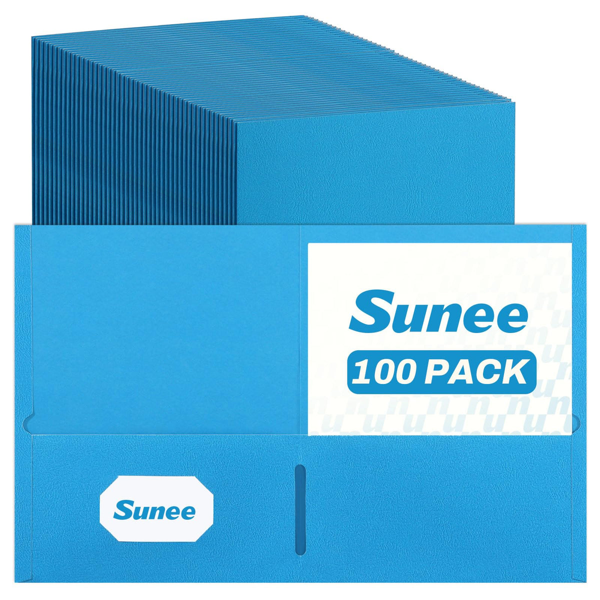 SUNEE Folders with Pockets(25 Pack, Black), 2 Pocket Folders Fit Letter Size Paper, Paper File Folder for School Office Home Bussiness