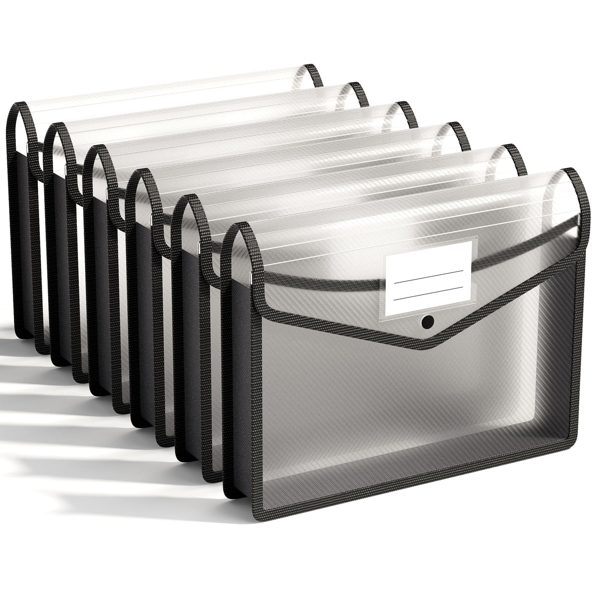 ABC life 6 Pack Plastic File Folder, Colorful File Folder Organizer