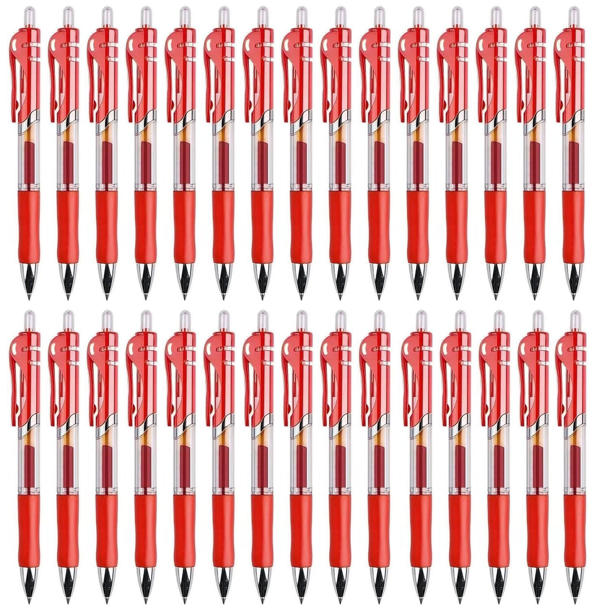 30pcs Black Gel Ink Pens for Writing, 0.5 mm Pens Fine Point Smooth Writing Pens for Journaling, Bulk Retractable Rollerball Pens for School Office.