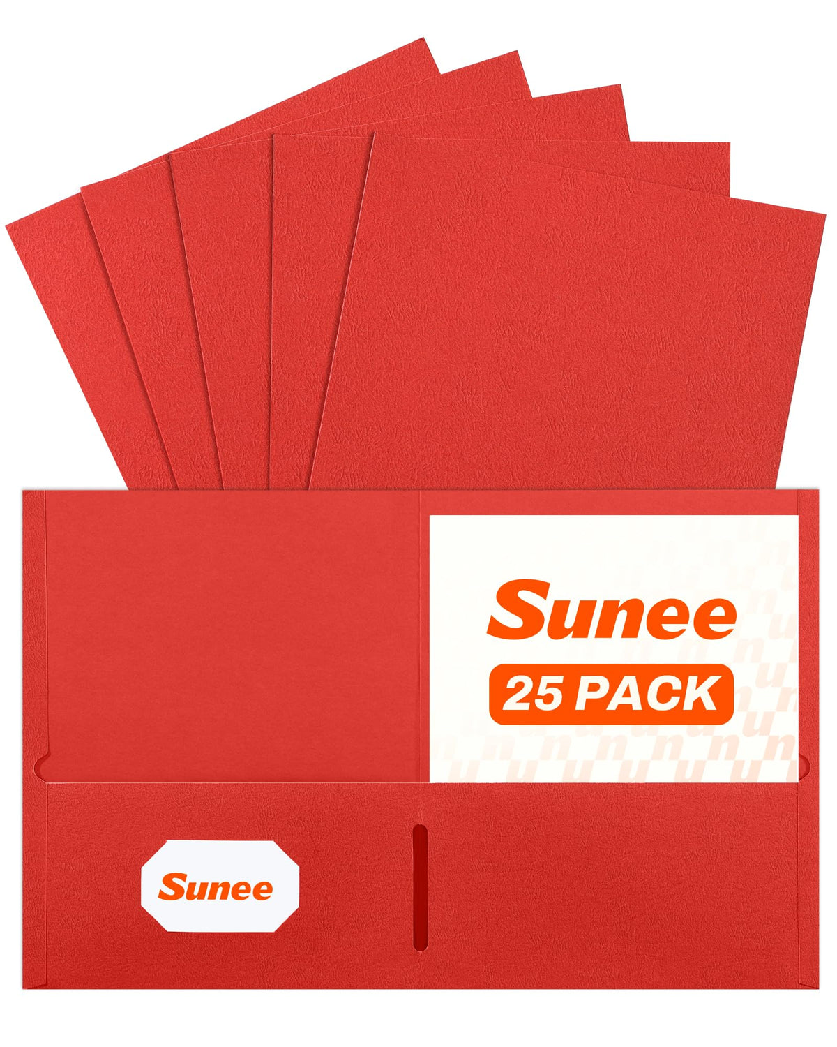 SUNEE Folders with Pockets(25 Pack, Black), 2 Pocket Folders Fit Letter Size Paper, Paper File Folder for School Office Home Bussiness