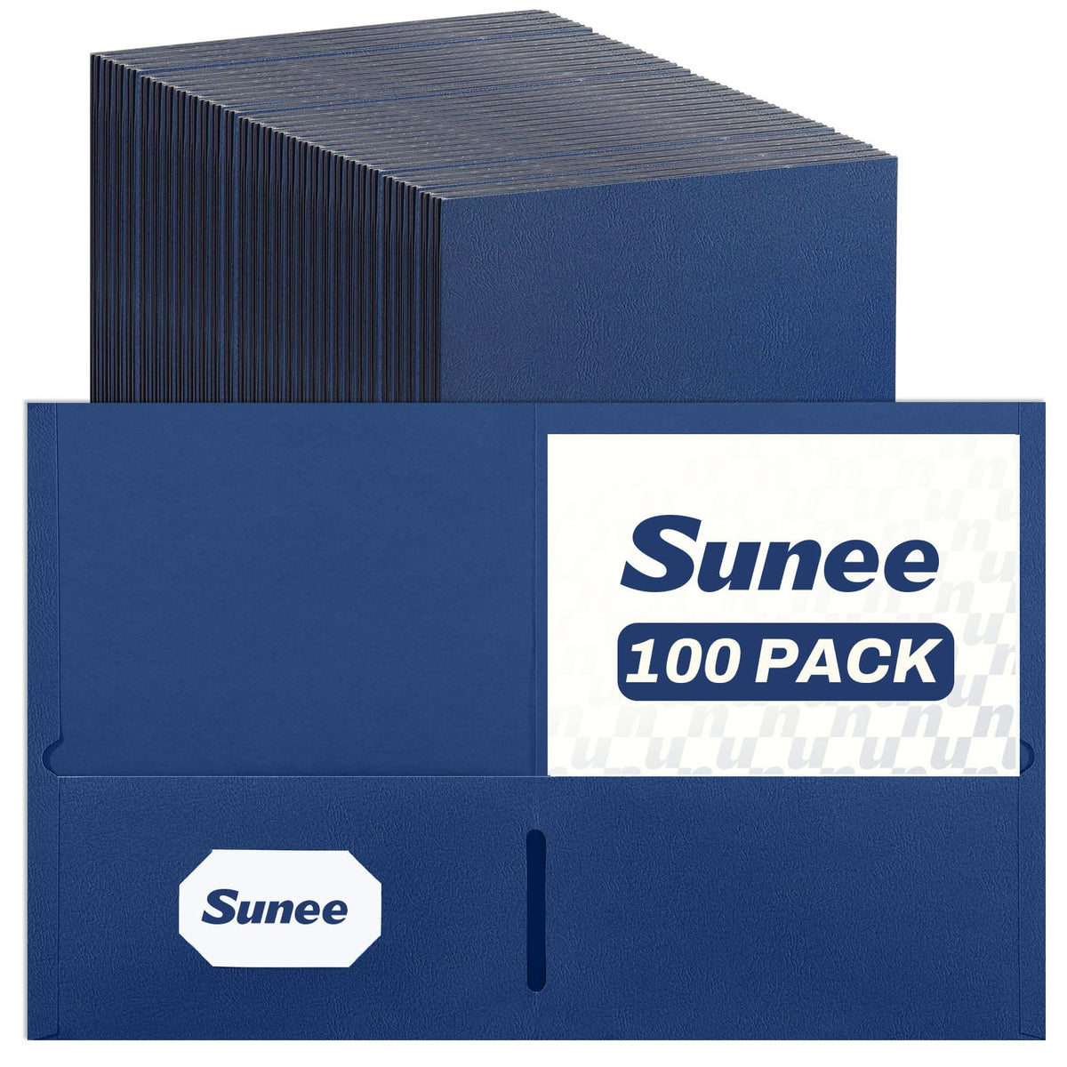 SUNEE Folders with Pockets(25 Pack, Black), 2 Pocket Folders Fit Letter Size Paper, Paper File Folder for School Office Home Bussiness