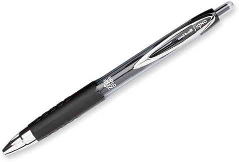 uniball™ 207 Gel Pens, Black Ink, 1.0mm Bold Point, Retractable, 12 Count
