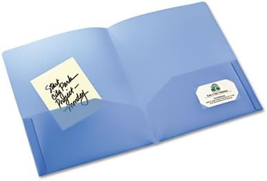 Avery® Translucent Two Pocket Folder, Water Resistant, Holds up to 20 Sheets, 1 Blue Folder (47811)