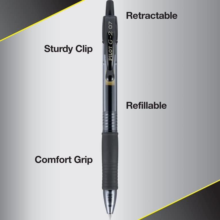 PILOT G2 Premium Gel Ink Pens, Fine Point 0.7mm, Assorted Inks, 20 Count
