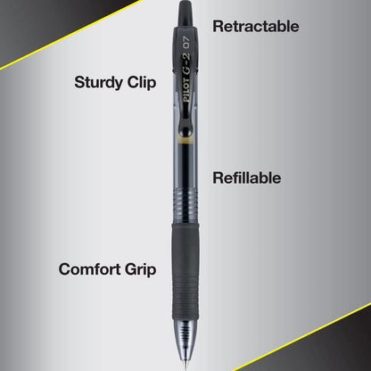 PILOT G2 Premium Gel Ink Pens, Fine Point 0.7mm, Assorted Inks, 20 Count