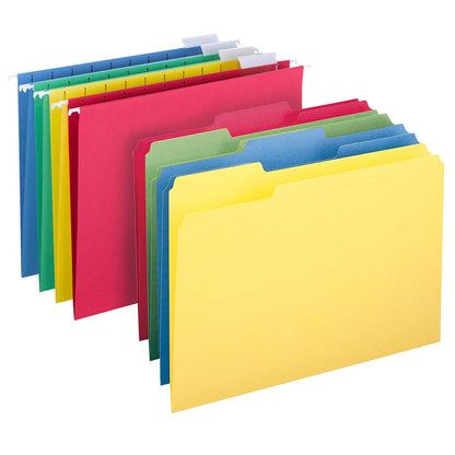 Smead Hanging File Folders with Tabs, Letter Size, Pink, 25 Count