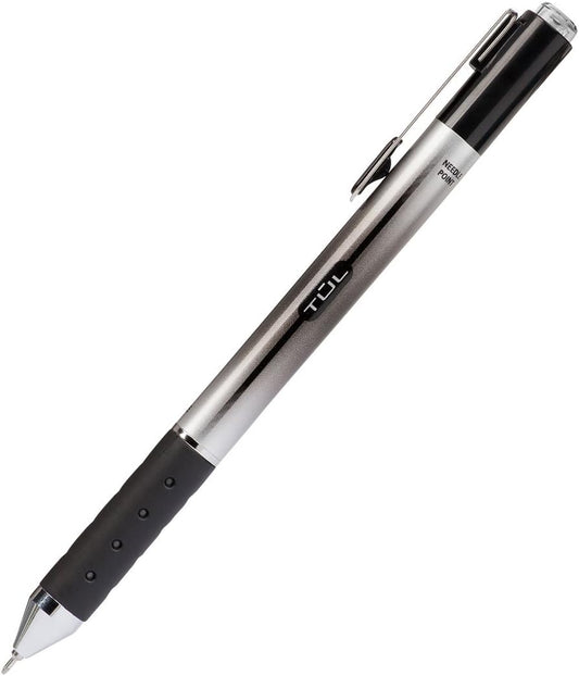 TUL Retractable Gel Pens 0.5mm Needle Point Fine, Black/Blue Bundle (2 4-packs)