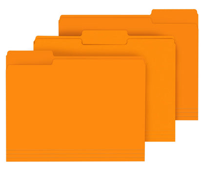 PANDRI Colored File Folders, 120 Pack 1/3 Cut Tab File Folder, Yellow