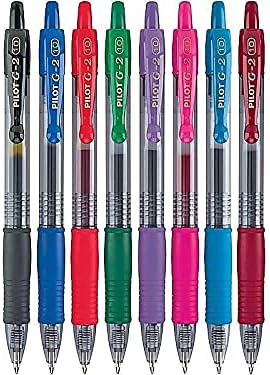 PILOT G2 Premium Gel Pens, Bold Point 1.0mm, Assorted Inks, 8-Pack