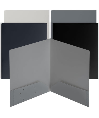 Mr. Pen- Plastic Folders with Pockets, 5 pcs | Aesthetic File Folder with Business Card Slot, 2-Pocket Folder, Back to School, Office, Filing Supplies