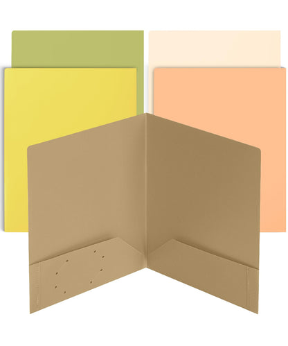 Mr. Pen- Plastic Folders with Pockets, 5 pcs | Aesthetic File Folder with Business Card Slot, 2-Pocket Folder, Back to School, Office, Filing Supplies