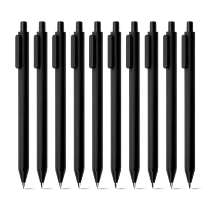 Kaco Gel Pens 0.5 mm Fine Point Black Ink 10PCS, Quick Dry Smooth Writing