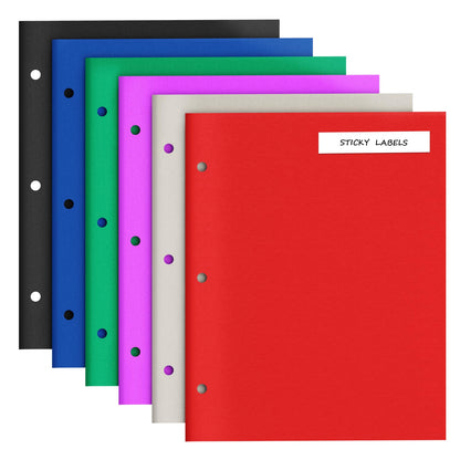 2 Pocket Folders, 5 Pack Folders with Pockets, Textured Paper File Folders
