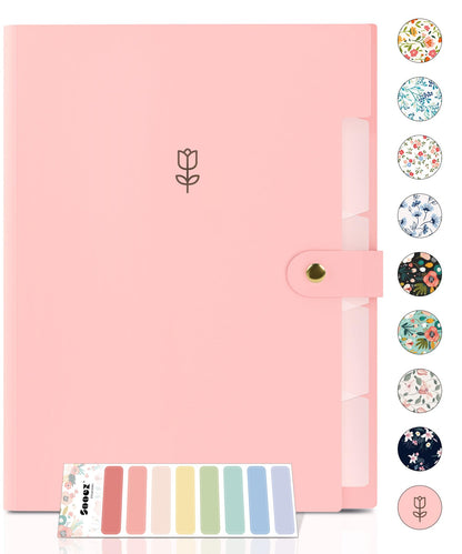 Sooez File Folders Organizer, Folders with 5 Pockets, Folders for Documents