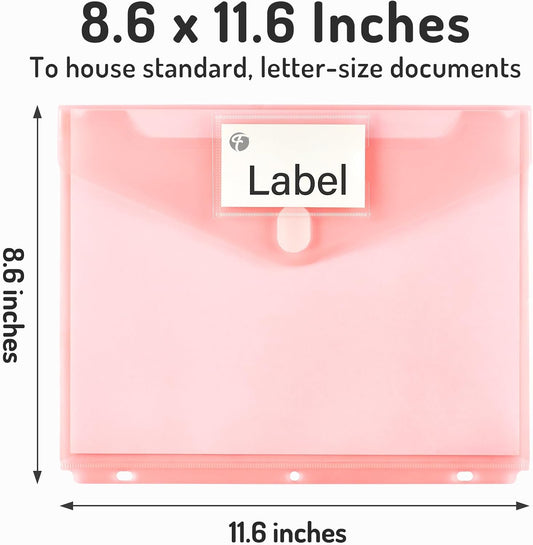 Forvencer Binder Pocket, 10 Pack Super Heavyweight Plastic Binder Folders