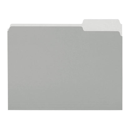 Amazon Basics File Folders for Organization, Letter Size, 1/3 Cut Tab, Gray, 36-Pack