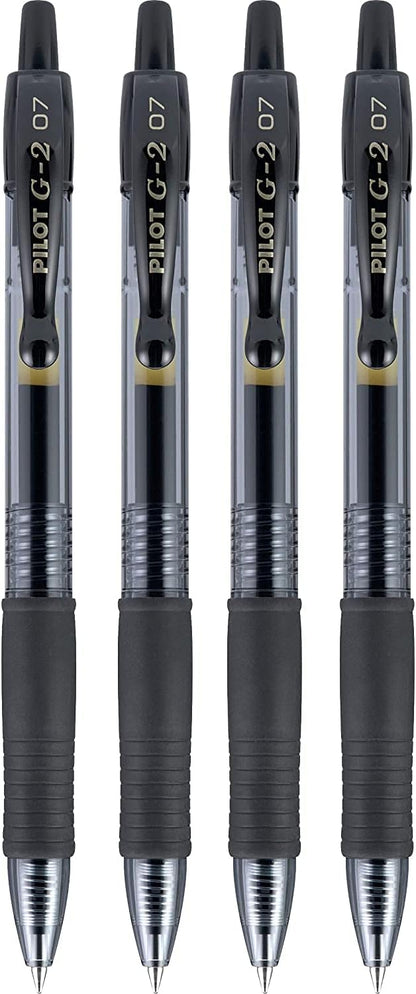 PILOT, G2 Premium Gel Roller Pens, Fine Point 0.7 mm, Blue, Pack of 4