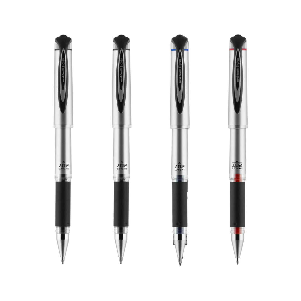 uni-ball Signo 207 Impact Stick Gel Pen, 4 Black Pens, 1.0mm Bold Point Gel Pens, Smooth Writing, Archival-Quality Ink, Acid-Free, Superior Comfort