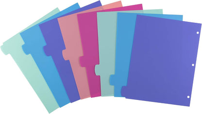 Avery Big Tab Write & Erase Dividers, 8-Tab, Pastel, 1 Set