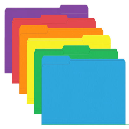 PANDRI Colored File Folders, 120 Pack 1/3 Cut Tab File Folder, Yellow