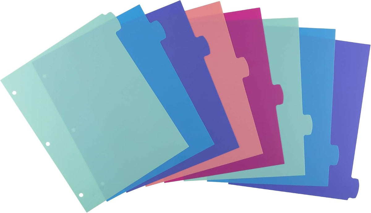 Avery Big Tab Write & Erase Dividers, 8-Tab, Pastel, 1 Set